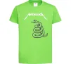 Детская футболка Metallika snake Лаймовый фото