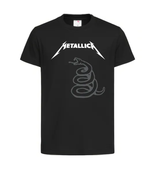 Детская футболка Metallika snake Черный фото