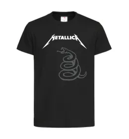 Детская футболка Metallika snake Черный фото