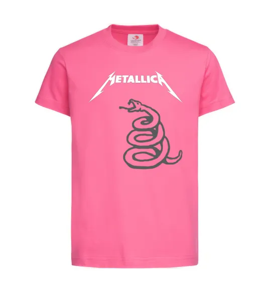 Детская футболка Metallika snake Ярко-розовый фото