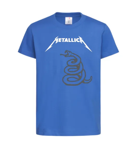 Детская футболка Metallika snake Ярко-синий фото