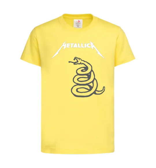 Детская футболка Metallika snake Лимонный фото