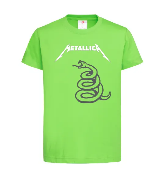 Детская футболка Metallika snake Лаймовый фото