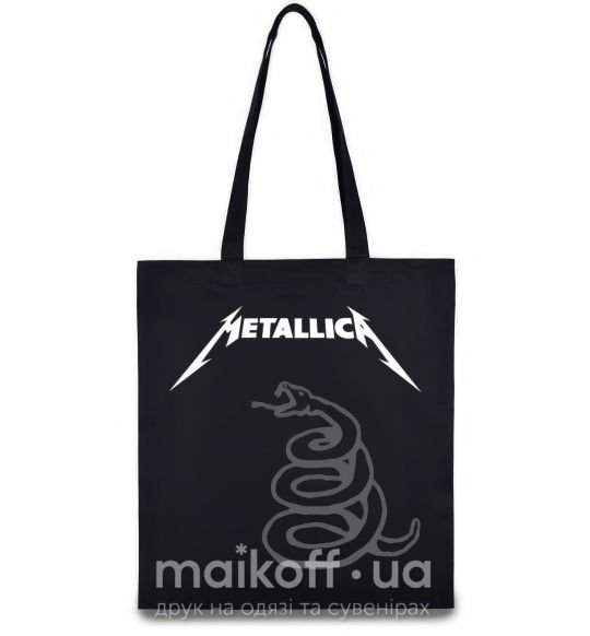 Еко-сумка Metallika snake Чорний фото