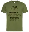 Чоловіча футболка Past present future Оливковий Чоловіча футболка Past present future Оливковий фото