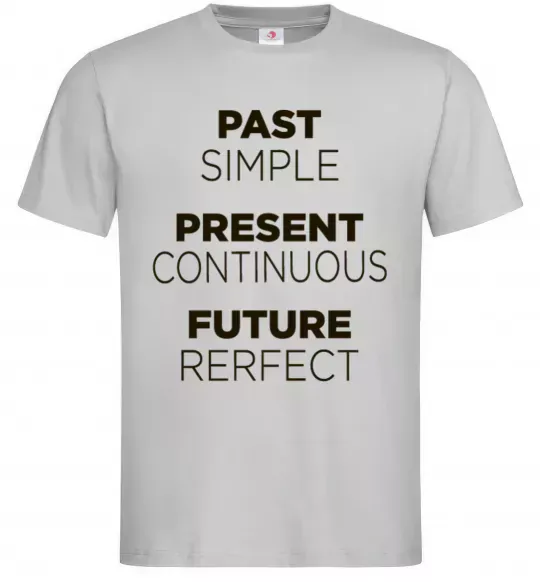 Чоловіча футболка Past present future Сірий фото