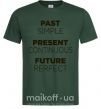 Мужская футболка Past present future Темно-зеленый фото