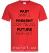 Мужская футболка Past present future Красный фото