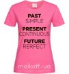 Женская футболка Past present future Ярко-розовый фото