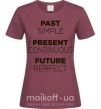 Женская футболка Past present future Бордовый фото