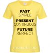 Женская футболка Past present future Лимонный фото