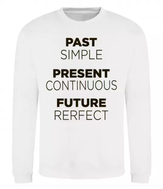 Свитшот Past present future Белый фото