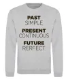 Свитшот Past present future Серый меланж фото