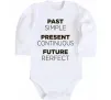 Детский боди Past present future Белый фото