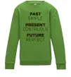 Детский Свитшот Past present future Лаймовый фото