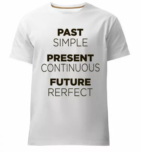 Мужская премиум футболка Past present future Белый фото