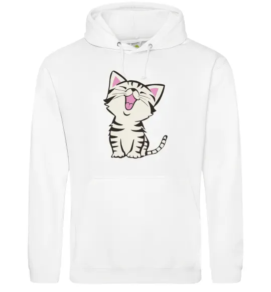 Мужская толстовка (худи) Кошеня Белый фото
