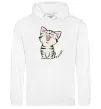 Мужская толстовка (худи) Кошеня Белый фото