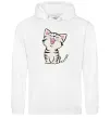 Женская толстовка (худи) Кошеня Белый фото