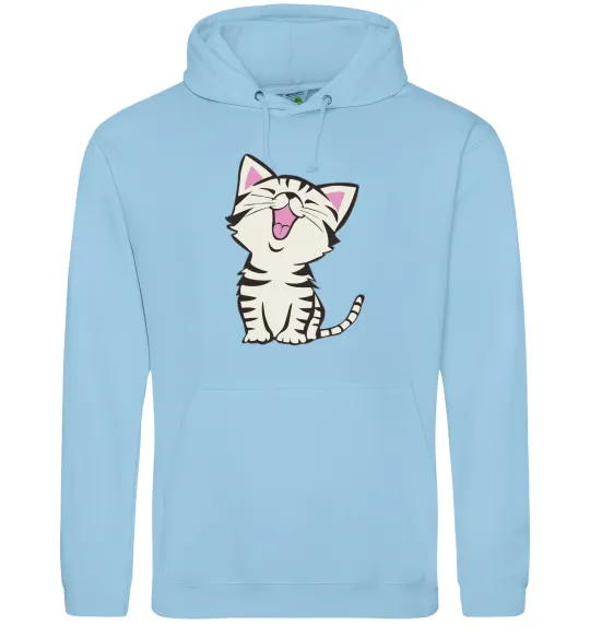 Жіноча толстовка (худі) Кошеня Блакитний фото