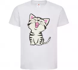 Детская футболка Кошеня Белый фото