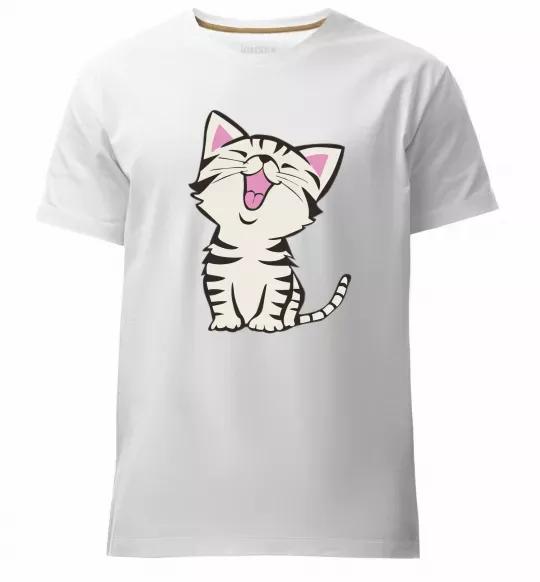 Чоловіча преміум футболка Кошеня Білий фото