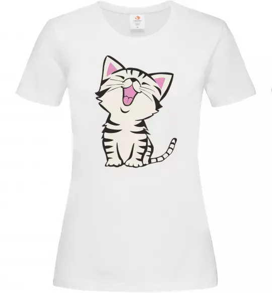 Жіноча футболка Кошеня Білий фото
