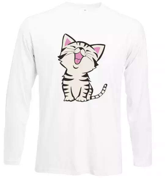 Лонгслив Кошеня Белый фото