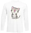 Лонгслив Кошеня Белый фото