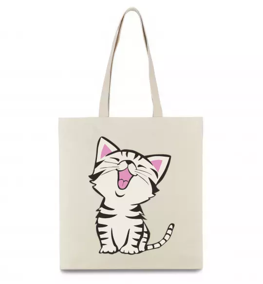 Эко-сумка Кошеня Бежевый фото