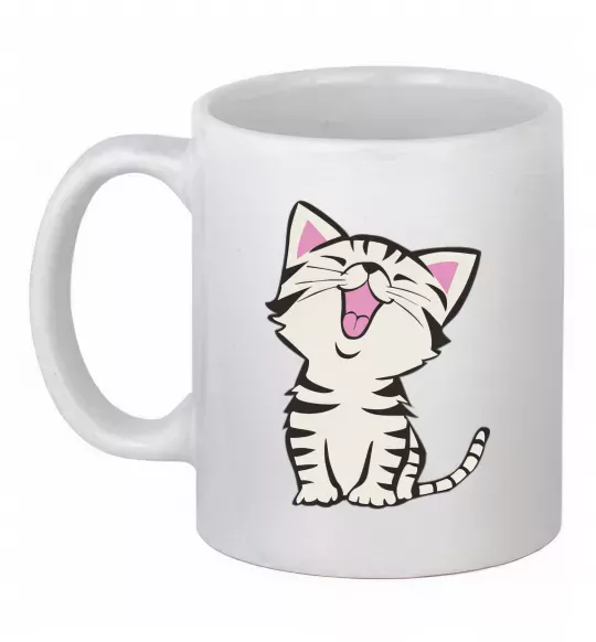 Чашка керамическая Кошеня Белый фото
