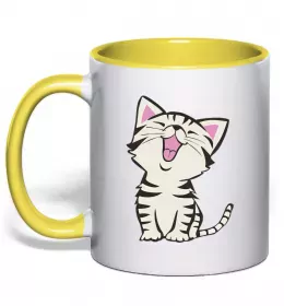 Чашка с цветной ручкой