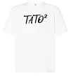 Футболка Оверсайз Тато у квадраті Белый фото