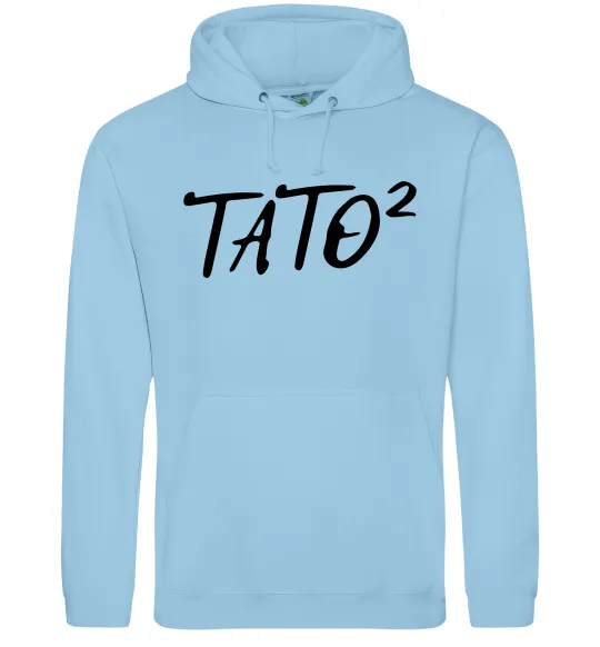 Мужская толстовка (худи) Тато у квадраті Голубой фото