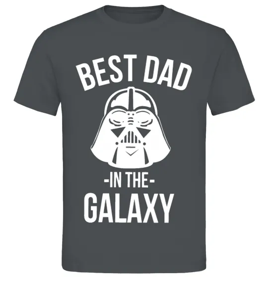 Чоловіча футболка Best dad in the galaxy Графіт фото