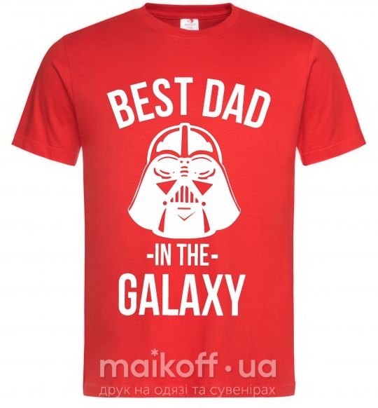 Мужская футболка Best dad in the galaxy Красный фото