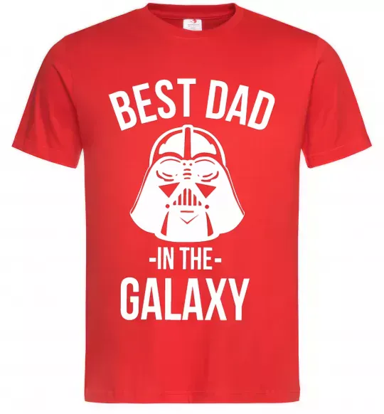 Чоловіча футболка Best dad in the galaxy Червоний фото