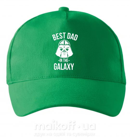 Кепка Best dad in the galaxy Зеленый фото
