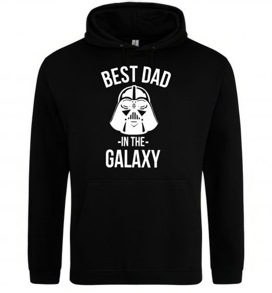 Мужская толстовка (худи) Best dad in the galaxy Черный фото