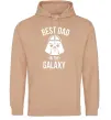 Мужская толстовка (худи) Best dad in the galaxy Песочный фото