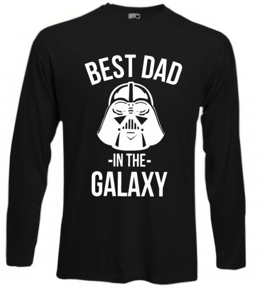 Лонгслів Best dad in the galaxy Чорний фото