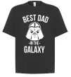 Футболка Оверсайз Best dad in the galaxy Черный фото