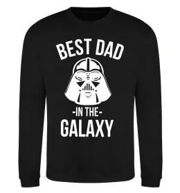 Свитшот Best dad in the galaxy Черный фото