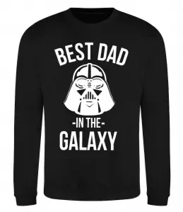 Свитшот Best dad ever в кругу Черный фото