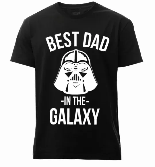Чоловіча преміум футболка Best dad in the galaxy Чорний фото