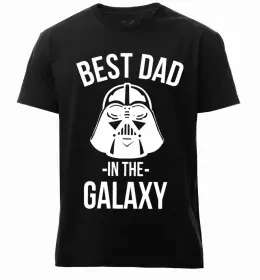 Мужская премиум футболка Best Dad Galaxy Белый фото