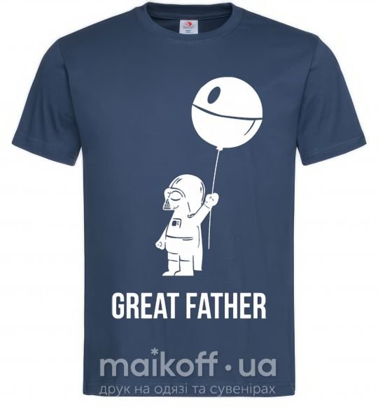 Чоловіча футболка Great father Темно-синій фото