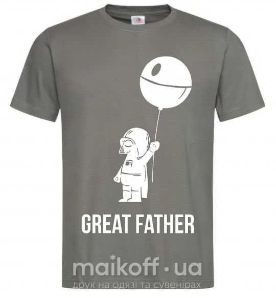 Чоловіча футболка Great father Графіт фото