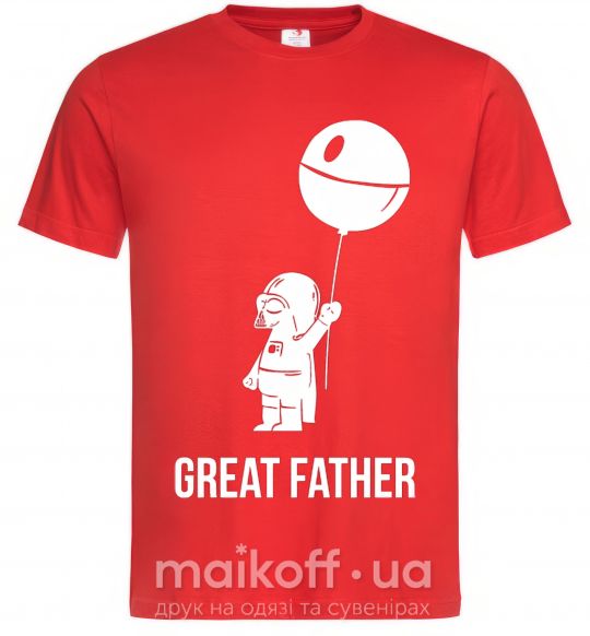 Чоловіча футболка Great father Червоний фото