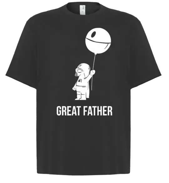Футболка Оверсайз Great father Черный фото